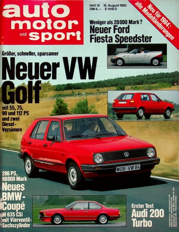 Deckblatt Auto Motor und Sport (16/1983)